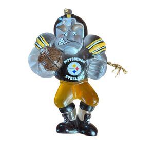 Pittsburgh Steelers Angry Football Player Christmas Ornament